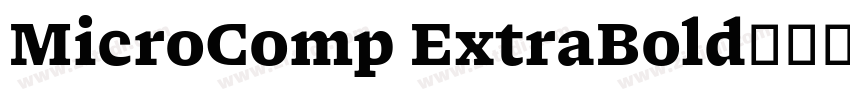 MicroComp ExtraBold字体转换